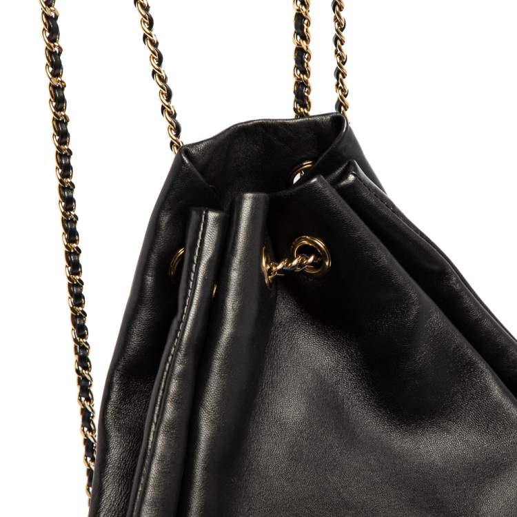 مملوكة مسبقًا Chanel Black Quilted Leather Seoul Backpack