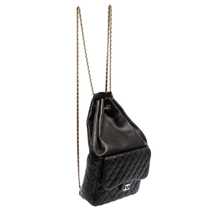 مملوكة مسبقًا Chanel Black Quilted Leather Seoul Backpack