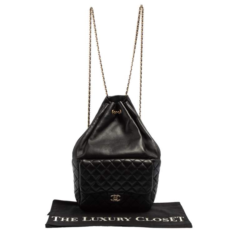 مملوكة مسبقًا Chanel Black Quilted Leather Seoul Backpack