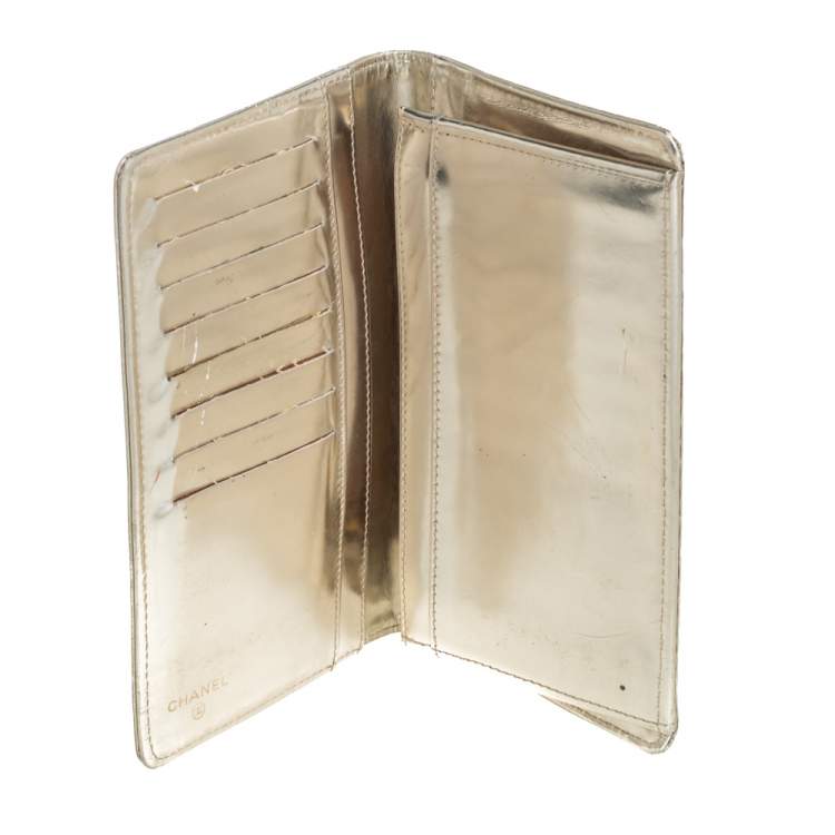 metallic chanel wallet