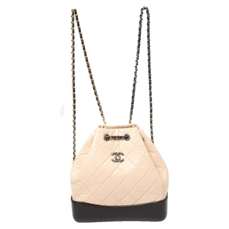 Chanel White And Black Quilted Aged Calfskin Medium Gabrielle Hobo  Ruthenium, Gold, And Silver Hardware, 2017-2018 Available For Immediate  Sale At Sotheby's