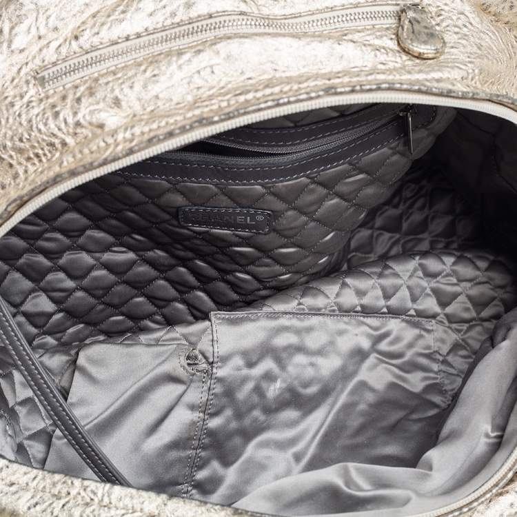 Pre Owned Chanel Gold Quilted Leather Boston Bag