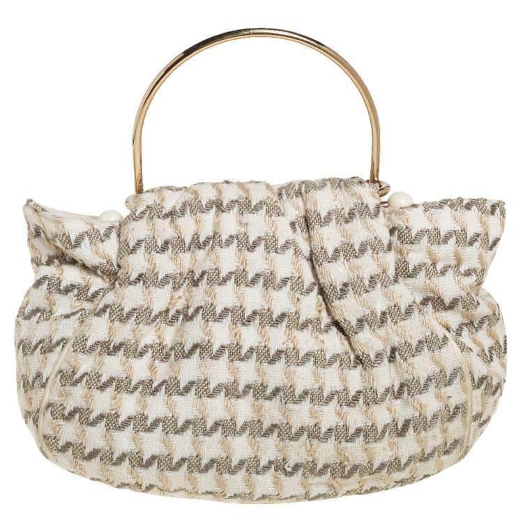 Pre Owned Chanel Multicolor Tweed CC Boucle Knitting Bag