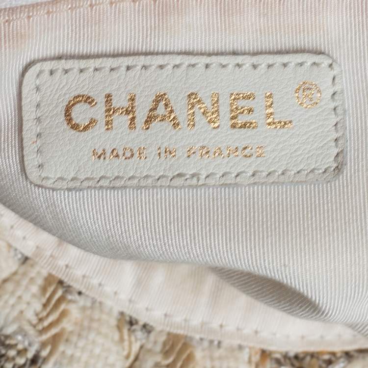 Pre Owned Chanel Multicolor Tweed CC Boucle Knitting Bag