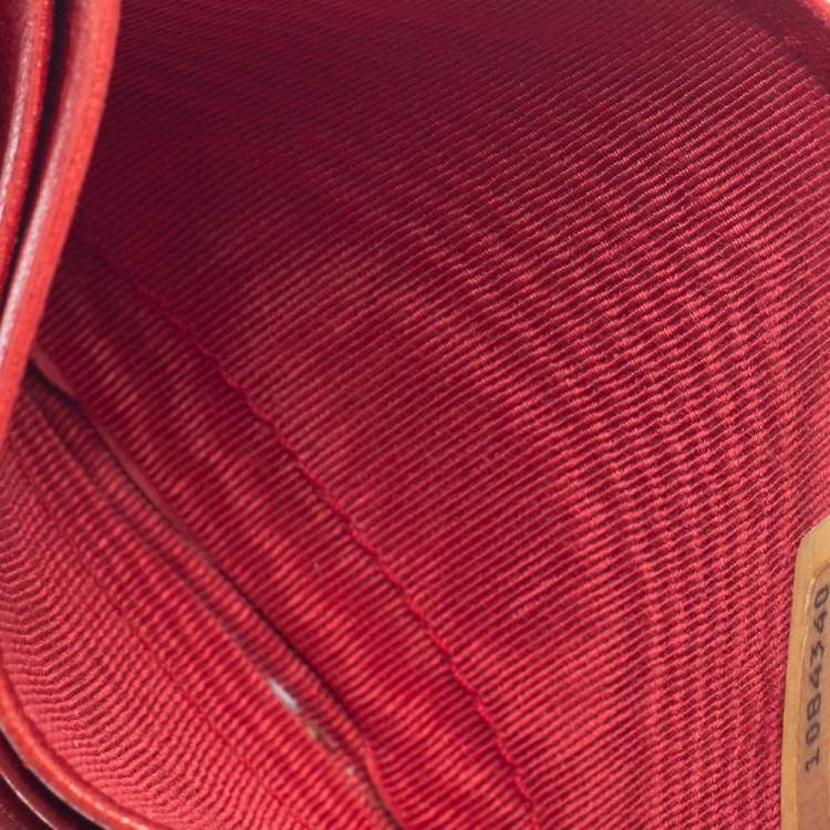 Pre Owned Chanel Red Quilted Leather Classic Vintage Card Holder