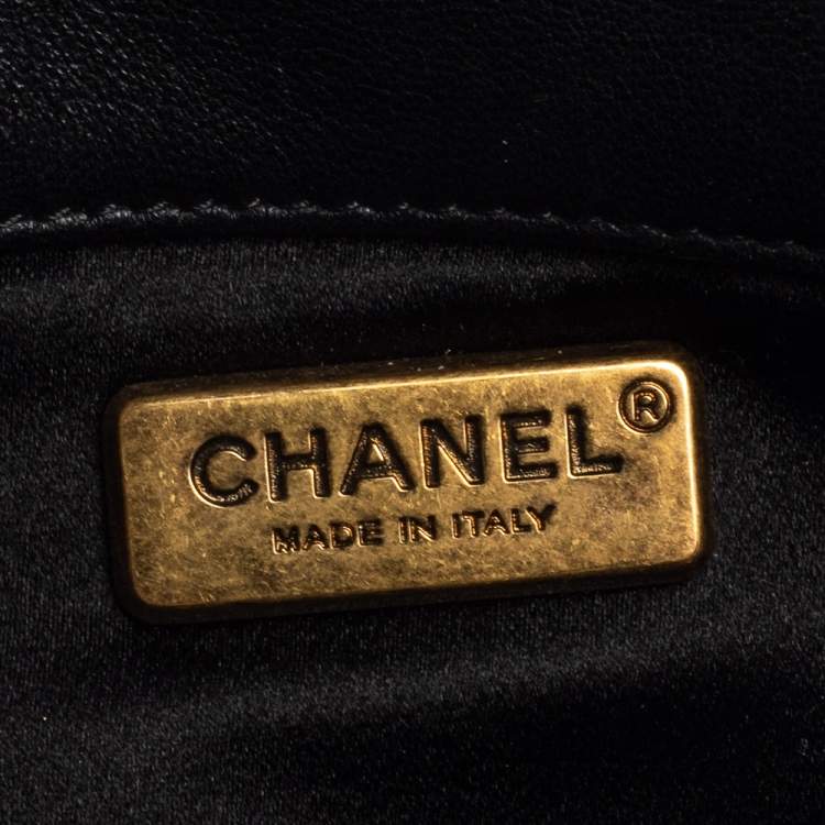 Pre Owned Chanel Black/Gold Quilted Calf Hair Extra Mini Classic Single Flap Bag