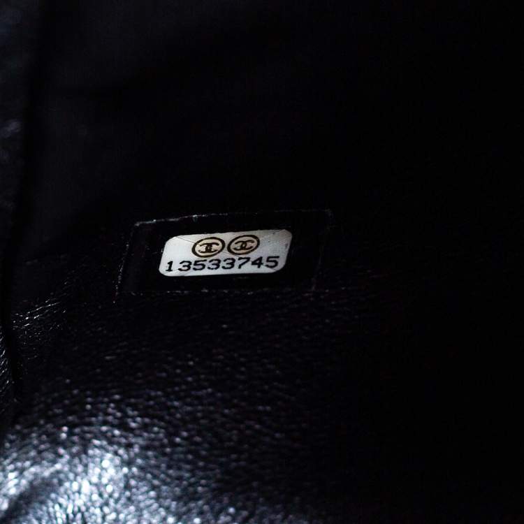 Pre Owned Chanel Black Quilted Patent Leather Maxi Classic Single Flap Bag