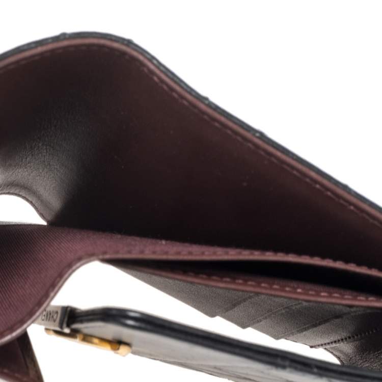 Pre Owned Chanel Black Quilted Leather CC Trifold Wallet