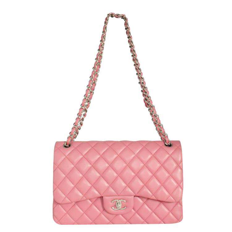 Chanel Pink Lambskin Leather Classic Double Flap Bag Chanel | TLC