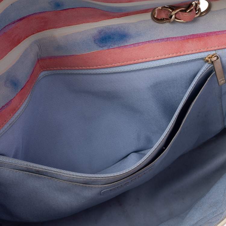 Pre Owned Chanel Multicolor Watercolor Colorama Leather Jumbo Classic Single Flap Bag