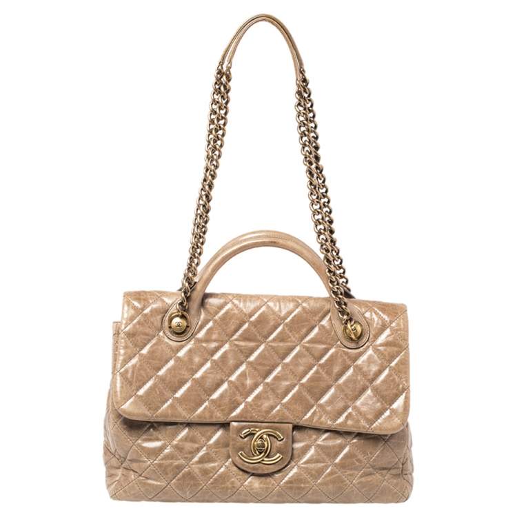Cambon leather handbag Chanel Beige in Leather - 28925412