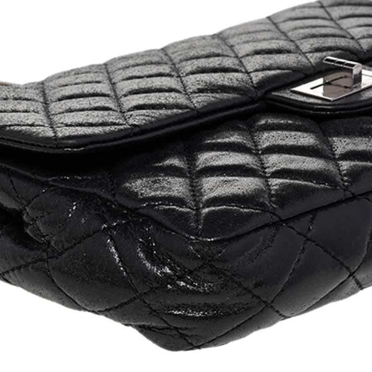 Pre Owned Chanel Black Quilted Leather Reissue Chain Clutch Bag