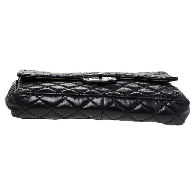 Pre Owned Chanel Black Quilted Leather Reissue Chain Clutch Bag