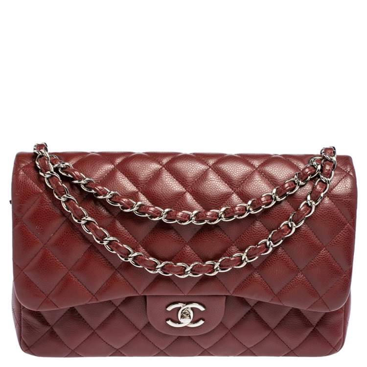 Chanel Red Quilted Caviar Leather Jumbo Classic Double Flap Bag Chanel |  The Luxury Closet