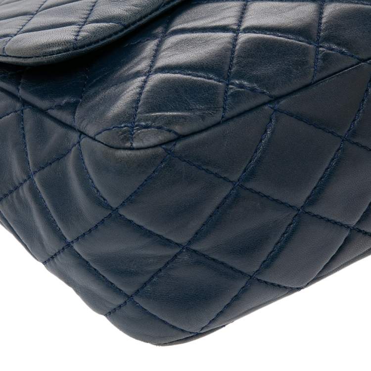 مملوكة مسبقًا Chanel Blue Quilted Leather Jumbo Classic Single Flap Bag