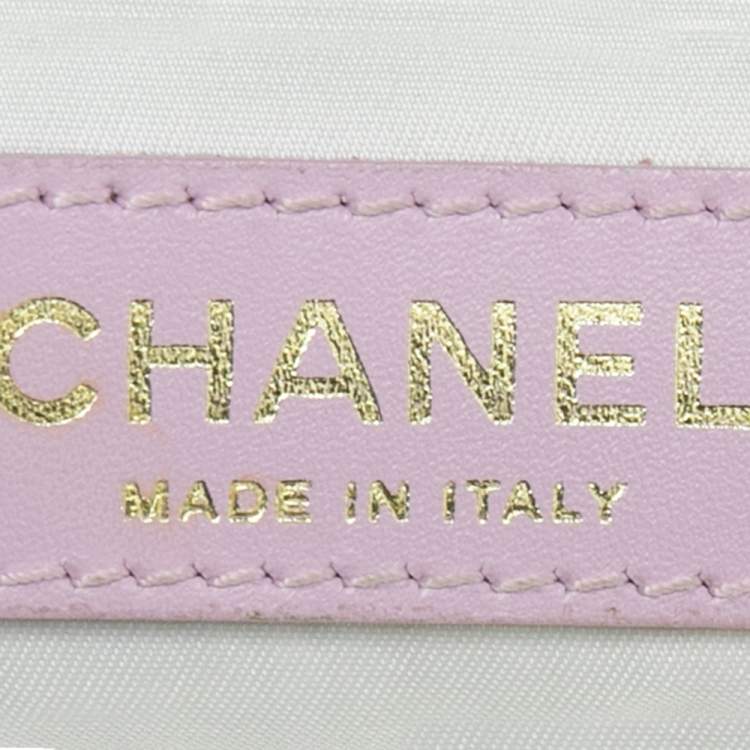 Pre Owned Chanel Pink Nylon Travel Line Hobo