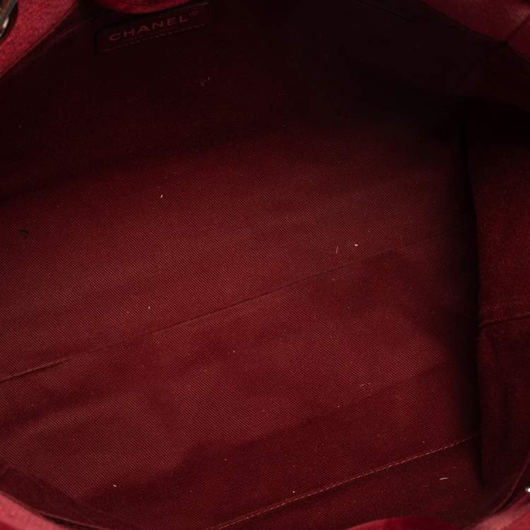 Pre Owned Chanel Red Canvas Medium Deauville Tote
