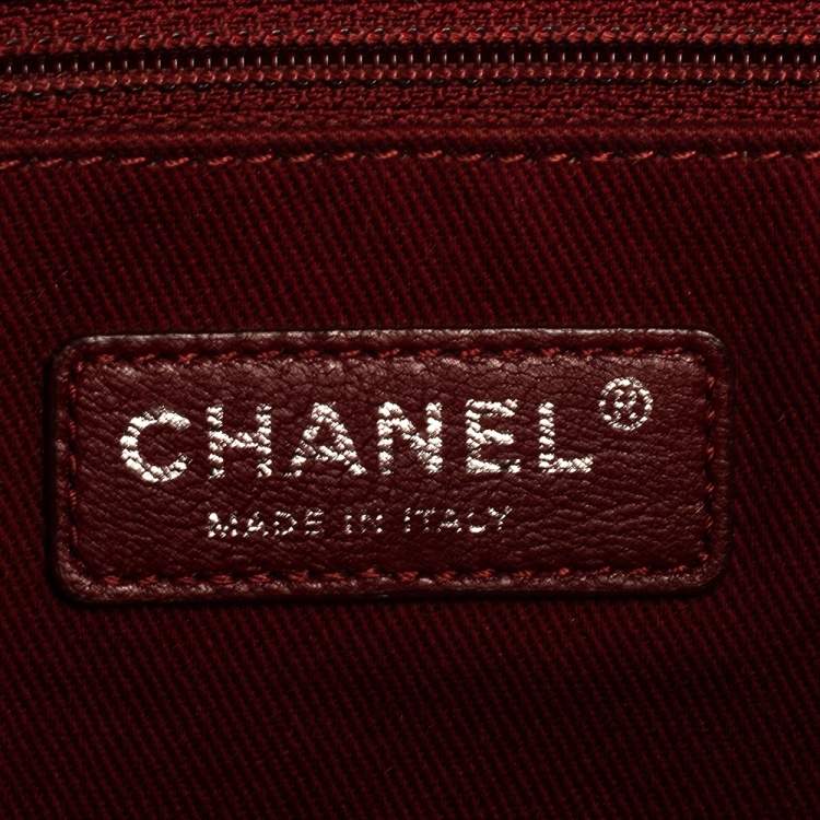 Pre Owned Chanel Red Canvas Medium Deauville Tote