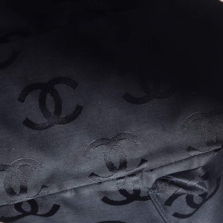 Pre Owned Chanel Beige/Black Quilted Leather Cambon Ligne Bowler Bag