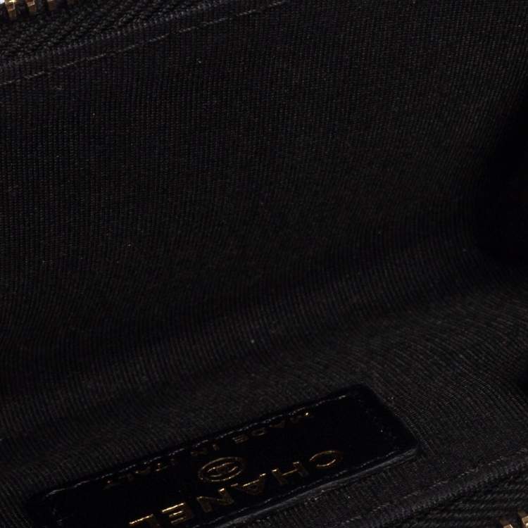 Chanel Camilia CC Coin Keychain Pouch-Black