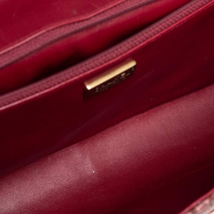 Pre Owned Chanel Ombre Red Python 2.55 Reissue Classic 226 Flap Bag