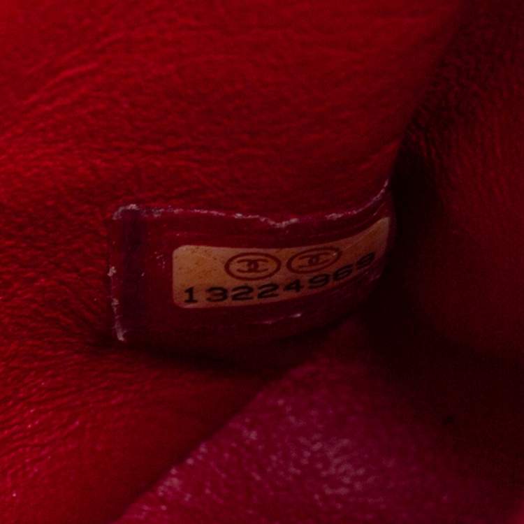 Pre Owned Chanel Red Quilted Caviar Leather Jumbo Classic Single Flap Bag