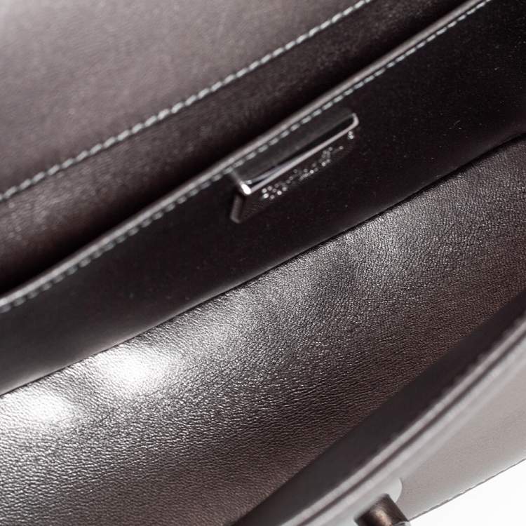 Pre Owned Chanel Metallic Python and Leather Medium Embellished Boy Flap Bag