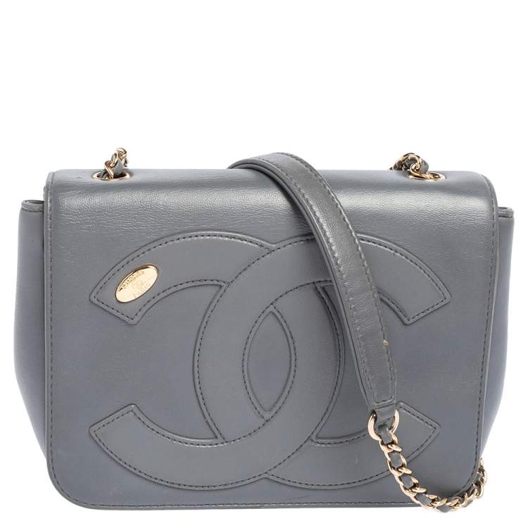 Chanel Grey Leather Small CC Mania Flap Bag Chanel | The Luxury Closet