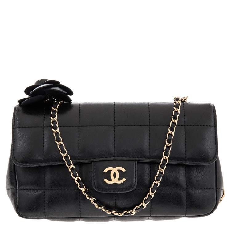 Chanel Black Chocolate Bar Leather Camellia Mini Flap Bag Chanel | The  Luxury Closet