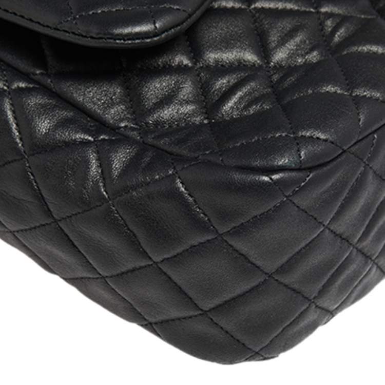 مملوكة مسبقًا Chanel Black Quilted Leather Large Seoul Backpack