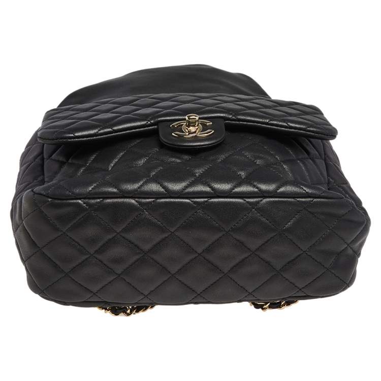 مملوكة مسبقًا Chanel Black Quilted Leather Large Seoul Backpack