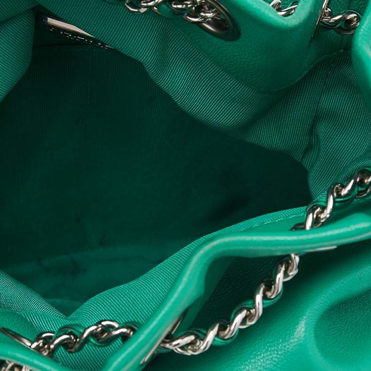 Pre Owned Chanel Green Quilted Leather Small Seoul Backpack