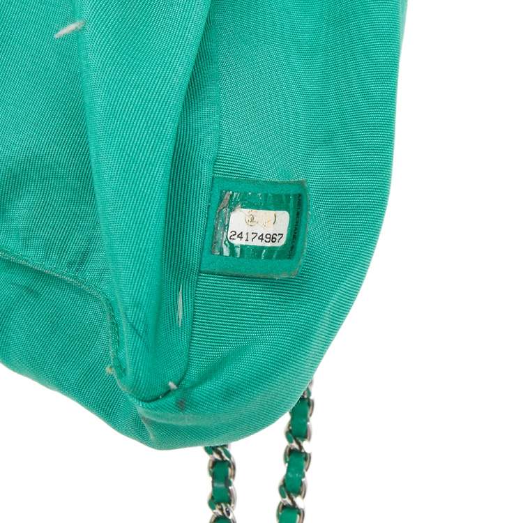 Pre Owned Chanel Green Quilted Leather Small Seoul Backpack