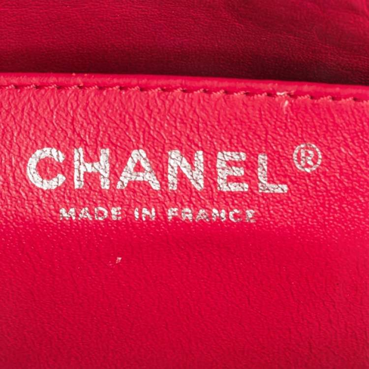 Pre Owned Chanel Pink Quilted Caviar Leather Jumbo Classic Single Flap Bag