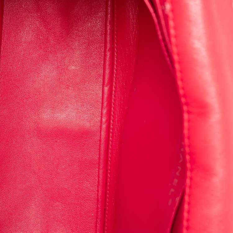 Pre Owned Chanel Pink Quilted Caviar Leather Jumbo Classic Single Flap Bag