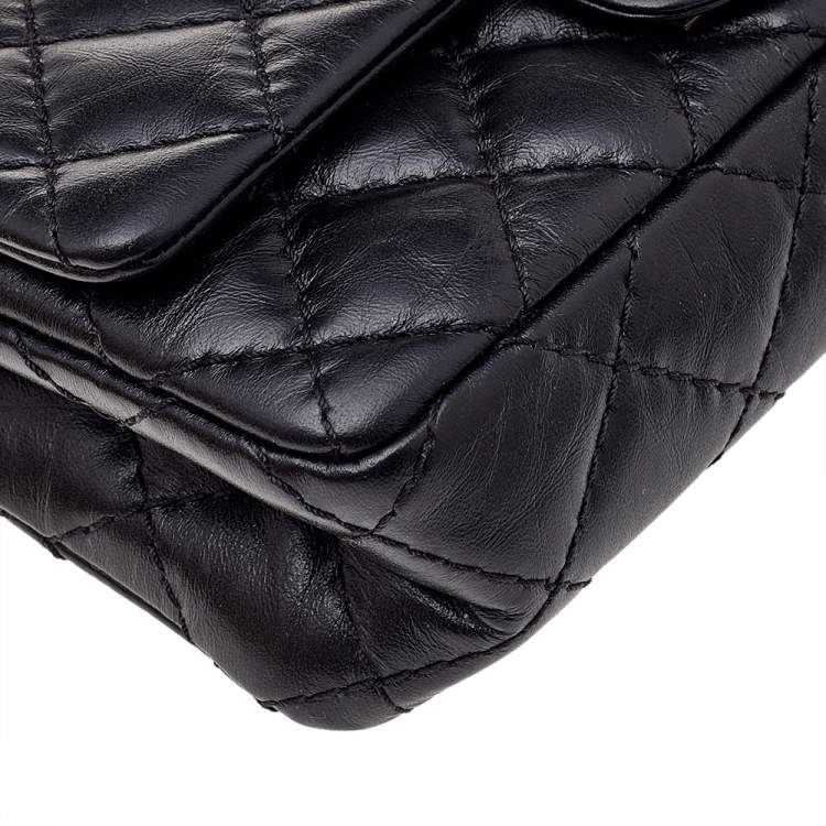 Pre Owned Chanel Black Quilted Leather Reissue Waist Bag