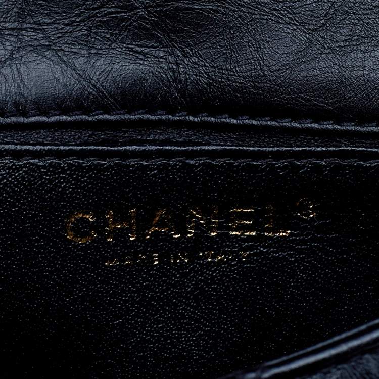 Pre Owned Chanel Black Quilted Leather Reissue Waist Bag