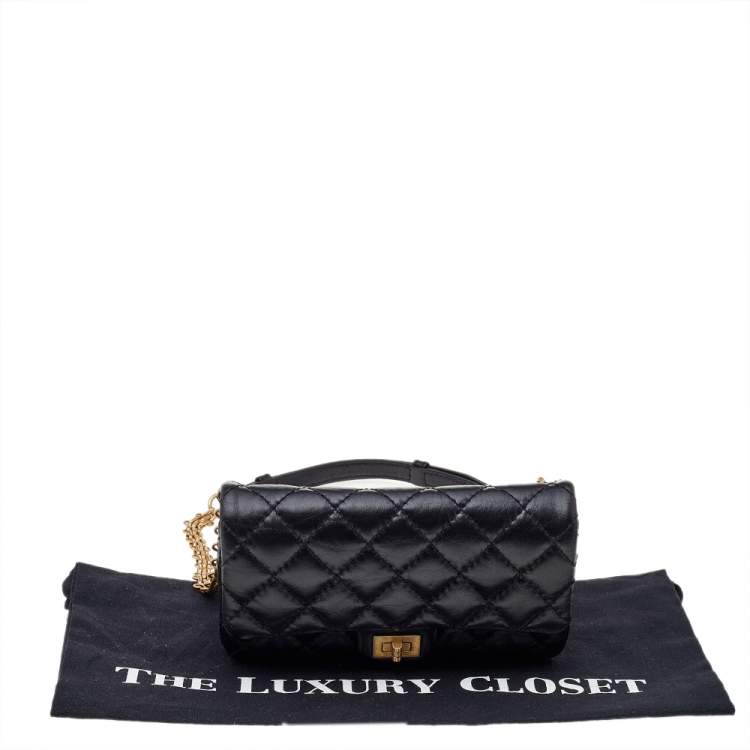Pre Owned Chanel Black Quilted Leather Reissue Waist Bag
