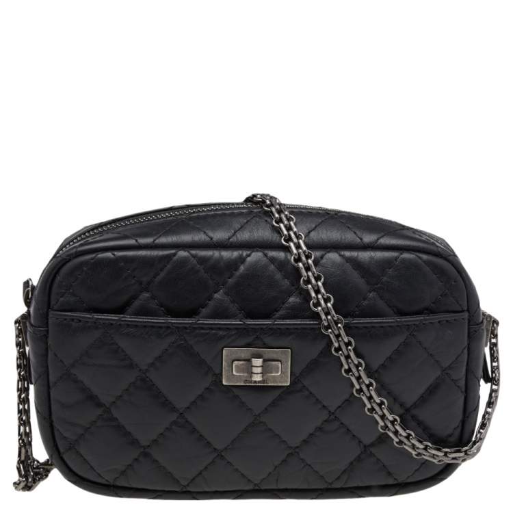 Chanel Black Aged Quilted Leather Mini Reissue Camera Bag Chanel | The  Luxury Closet
