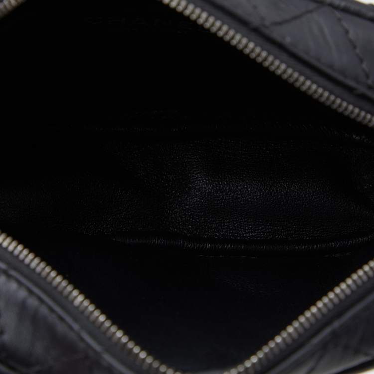 Pre Owned Chanel Black Aged Quilted Leather Mini Reissue Camera Bag