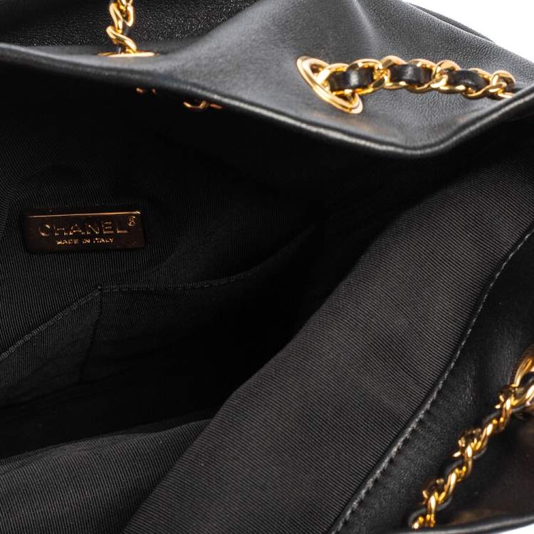 Pre Owned Chanel Black Quilted Leather Large In Seoul Backpack