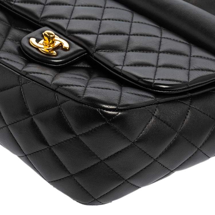 Pre Owned Chanel Black Quilted Leather Large In Seoul Backpack