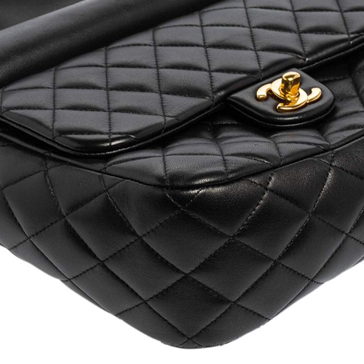 Pre Owned Chanel Black Quilted Leather Large In Seoul Backpack