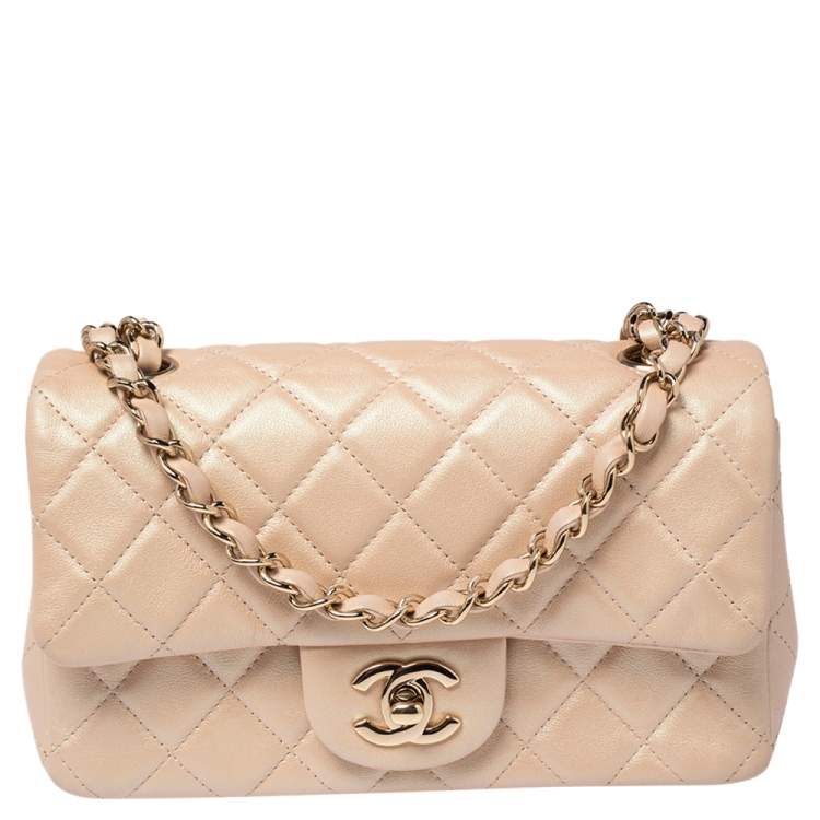 chanel classic single flap bag quilted lambskin mini