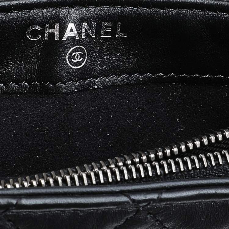 Pre Owned Chanel Black Quilted Leather Reissue Chain Phone Pouch