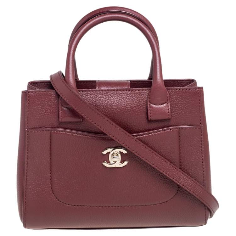 Chanel Burgundy Leather Mini Neo Executive Shopping Tote Chanel The Luxury Closet