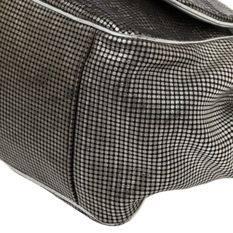 مملوكة مسبقًا Chanel Silver Perforated Leather Hollywood Accordion Flap Bag