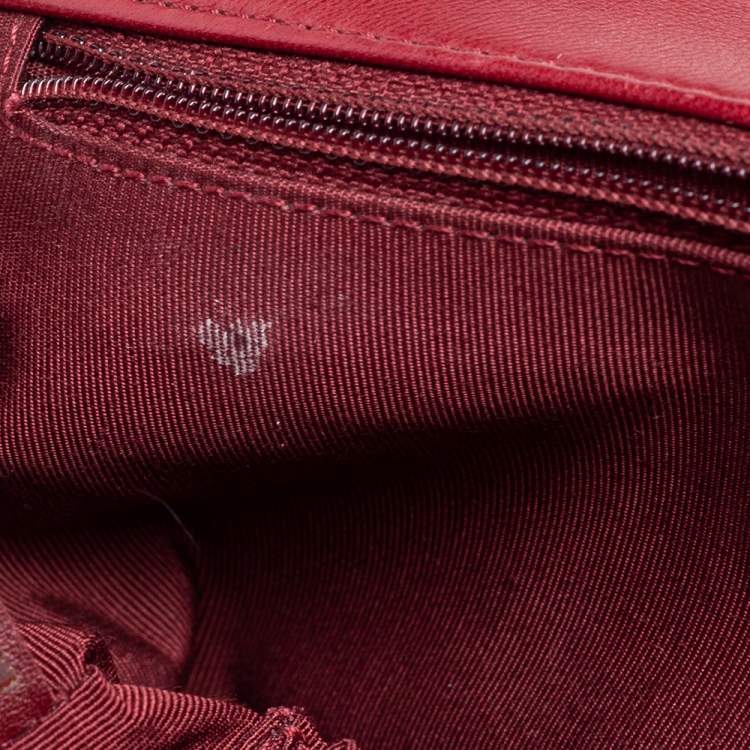 Pre Owned Chanel Red Quilted Leather New Medium Boy Flap Bag