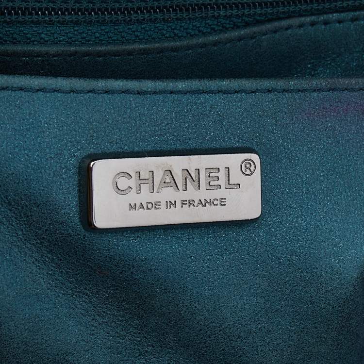 Pre Owned Chanel Iridescent Python Small Classic Single Flap Bag