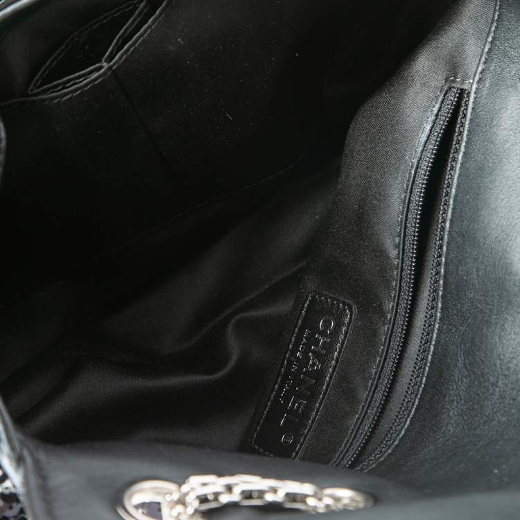 Pre Owned Chanel Black/White Sequins Reissue Shoulder Bag